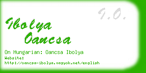 ibolya oancsa business card